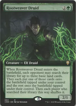 Rootweaver Druid (Extended Art) R Commander Legends 684 - LP MTG - Image 1