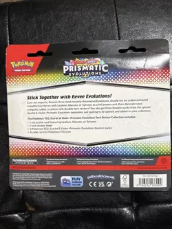 Pokemon TCG Prismatic Evolutions Tech Sticker Collection Sealed Glaceon 3 Packs - Image 2
