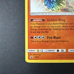 Pokemon TCG Shining Ho-Oh Promo Sun & Moon Promos SM70 LP - Image 3