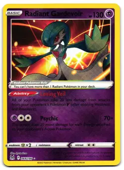 Radiant Gardevoir 069/196 - Lost Origin Radiant Rare Pokemon TCG - NM Card - Image 1