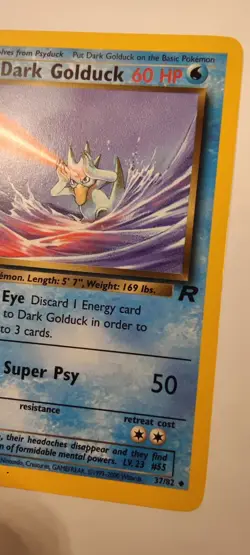 Pokemon TCG Dark Golduck 37/82 Team Rocket Vintage Eng 🇬🇧 Near Mint - Image 3