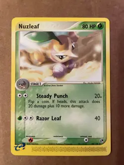 Pokemon Nuzleaf 48/100 Ex Sandstorm NM See Pictures - Image 1