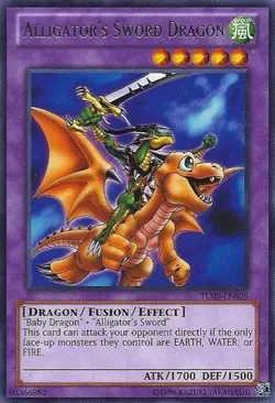 1x (LP) Alligator's Sword Dragon - TU08-EN008 - Rare - Unlimited Edition YuGiOh - Image 1