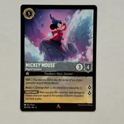 Mickey Mouse 187/204 Disney Lorcana Ursula's Return Regular Rare Card NM - Image 1