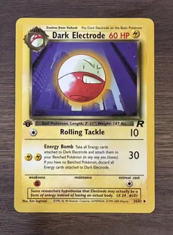 Dark Electrode 34/82 Team Rocket 1st Edition Pokemon Card LP - Image 1
