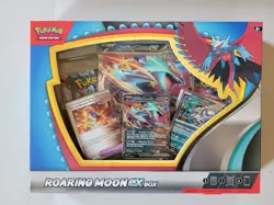 Pokemon TCG Roaring Moon ex Box Factory Sealed Promo Jumbo Card Boosters - Image 1