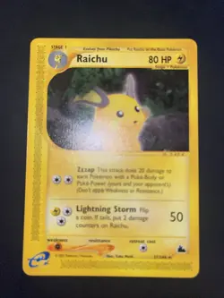 Raichu Skyridge Regular Card 27/144 NM Condition - Image 1