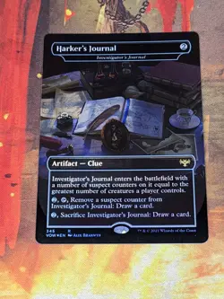 MTG Card : (1x) Harker's Journal (Innistrad: Crimson Vow) FULL ART FOIL - Image 1