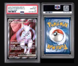 Pokemon S&V Destined Rivals PSA 10 Team Rocket's Mewtwo ex Ultra Rare #213/182 - Image 3