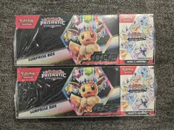(2) Pokemon Sam's Club Prismatic Evolutions Surprise Box + Booster Bundle Lot - Image 1