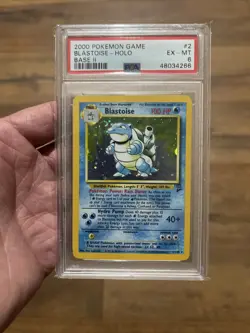 2000 POKEMON BASE SET 2 #2 BLASTOISE-HOLO PSA 6 - Image 1
