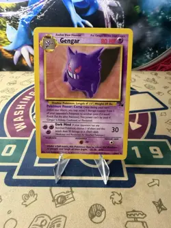 Pokemon TCG Gengar 20/62 - Fossil Non-Holo Rare - 1999 WOTC Vintage - Image 1