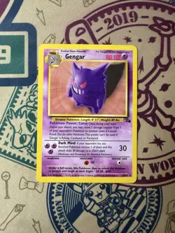 Pokemon TCG Gengar 20/62 - Fossil Non-Holo Rare - 1999 WOTC Vintage - Image 3
