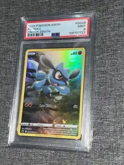 Riolu PSA 9 Pokemon 2023 Sword and Shield Crown Zenith #GG26 Full Art - Image 1