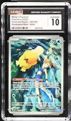 Misty's Psyduck 193/182 Illustration Rare - Destined Rivals CGC 10 GEM MINT - Image 1