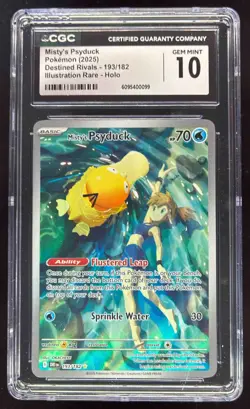 2025 Pokemon SV Destined Rivals - DRI EN #193/182 Misty's Psyduck CGC 10 - Image 1