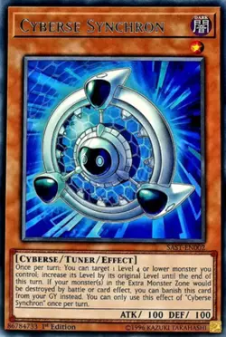 1x (LP) Cyberse Synchron - SAST-EN002 - Rare - 1st Edition YuGiOh - Image 1