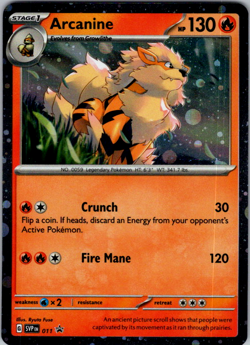 Arcanine SVP011 Pokemon TCG SV Black Star Promo Cosmos Holo NM - Image 1