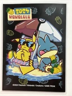 Honolulu Pikachu &Munchlax Individual Card Sleeve Pokemon World Championships U5 - Image 1