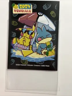 Honolulu Pikachu &Munchlax Individual Card Sleeve Pokemon World Championships U5 - Image 2