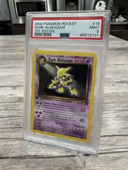 2000 Pokemon Rocket - Dark Alakazam 1st Edition 18/82 PSA 9 - Image 2