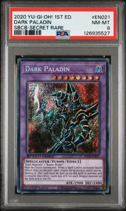 2020 YU-GI-OH! SPEED DUEL: BATTLE CITY BOX 1ST ED-SECRET RARE DARK PALADIN PSA 8 - Image 1