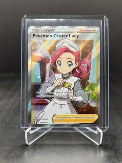2020 Pokemon Sword & Shield: Vivid Voltage Pokemon Center Lady Full Art #185/185 - Image 1