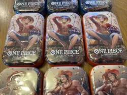 One Piece Card Game Tin Set Vol. 2 Lot of 9 Sealed Mini Tins All 3 Art Designs - Image 3