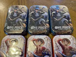 One Piece Card Game Tin Set Vol. 2 Lot of 9 Sealed Mini Tins All 3 Art Designs - Image 4