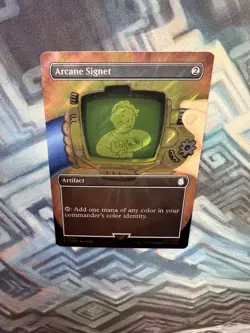 MTG Borderless Surge Foil Arcane Signet NM- Universes Beyond: Fallout - Image 4