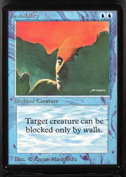 MTG Invisibility Alpha 1993 Magic Card - Image 1