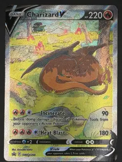 Pokemon Charizard V SWSH: Sword & Shield Promo Holo SWSH260 Basic 220 HP Card - Image 1