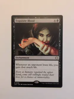 MTG Exquisite Blood Lost Caverns of Ixalan Commander Card NM Condition - Image 1