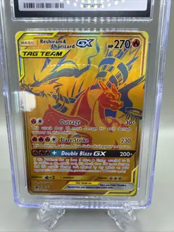 Pokemon Card Reshiram And Charizard GX SM247 Black Star Promo Gem Mint 10 - Image 2