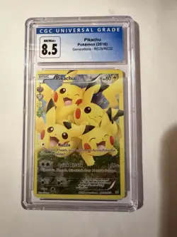 CGC 8.5 Pikachu Generations RC29/RC32 Radiant Collection Holo Pokemon Card - Image 1