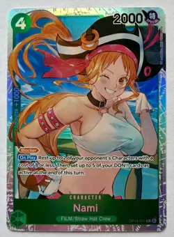Nami SR OP14-031 The Azure Sea's Seven Foil One Piece Card Game - Image 1