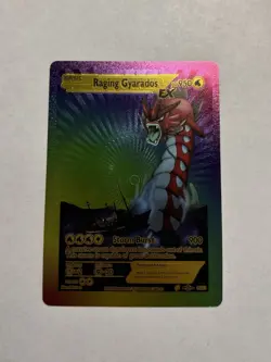Raging Gyarados ex Hp950 Storm Burst Rainbow Foil Fan Art Display Card NM - Image 1