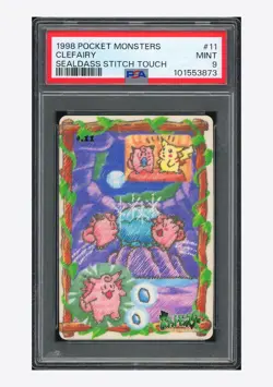 Pokemon PSA 9 Clefairy 1998 #11 Sealdass Stitch Touch Japanese - Image 1