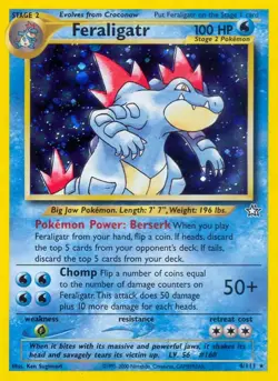 Feraligatr - 4/111 - Pokemon Neo Genesis Unlimited Holo Rare Card WOTC MP - Image 1