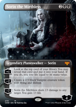 1x Sorin the Mirthless - Borderless NM, English MTG Innistrad: Crimson Vow - Image 1