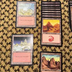 MTG Mountain Land Lot (44) Ice Age, Mirage, Tempest, Urza’s Saga More Old Border - Image 3