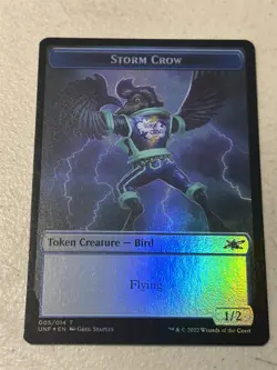 mtg foil token Storm Crow // Squirrel, 005//008, Unfinity, unplayed - Image 1