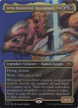 Arna Kennerud, Skycaptain (Borderless) Modern Horizons 3 Foil Mythic #371 NM MTG - Image 1