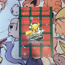 A - Pikachu Luigi Rainbow Stripes Cracked Ice Holo Pokemon Database Christmas - Image 2