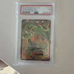 Pokemon Rayquaza EX Full Art Ultra Rare Dragons Exalted 123/124 Holo PSA 3 - Image 1