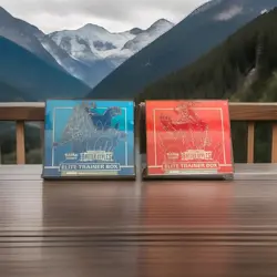 Pokemon Sword and Shield Battle Styles ETB Combo Set Red/Blue Arts with Case - Image 1