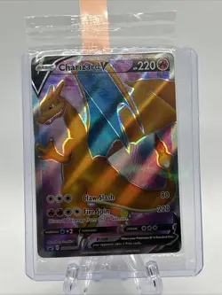 Pokemon Charizard v Full Art Holo Rare Black SEALED Star Promo SWSH050 - Image 1