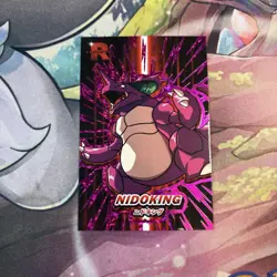 Nidoking - Purple Holo Box Hit - Team Rocket Database - Pokemon - Image 1