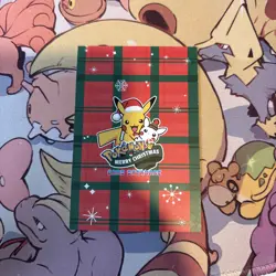 Pikachu Charizard Poncho Cracked Pink Stars Holo Pokemon Database Christmas - Image 3