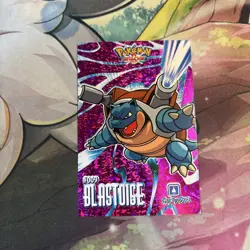 Pokemon Blastoise #009 Database Attacks Set Pink Shattered Holo - Image 1